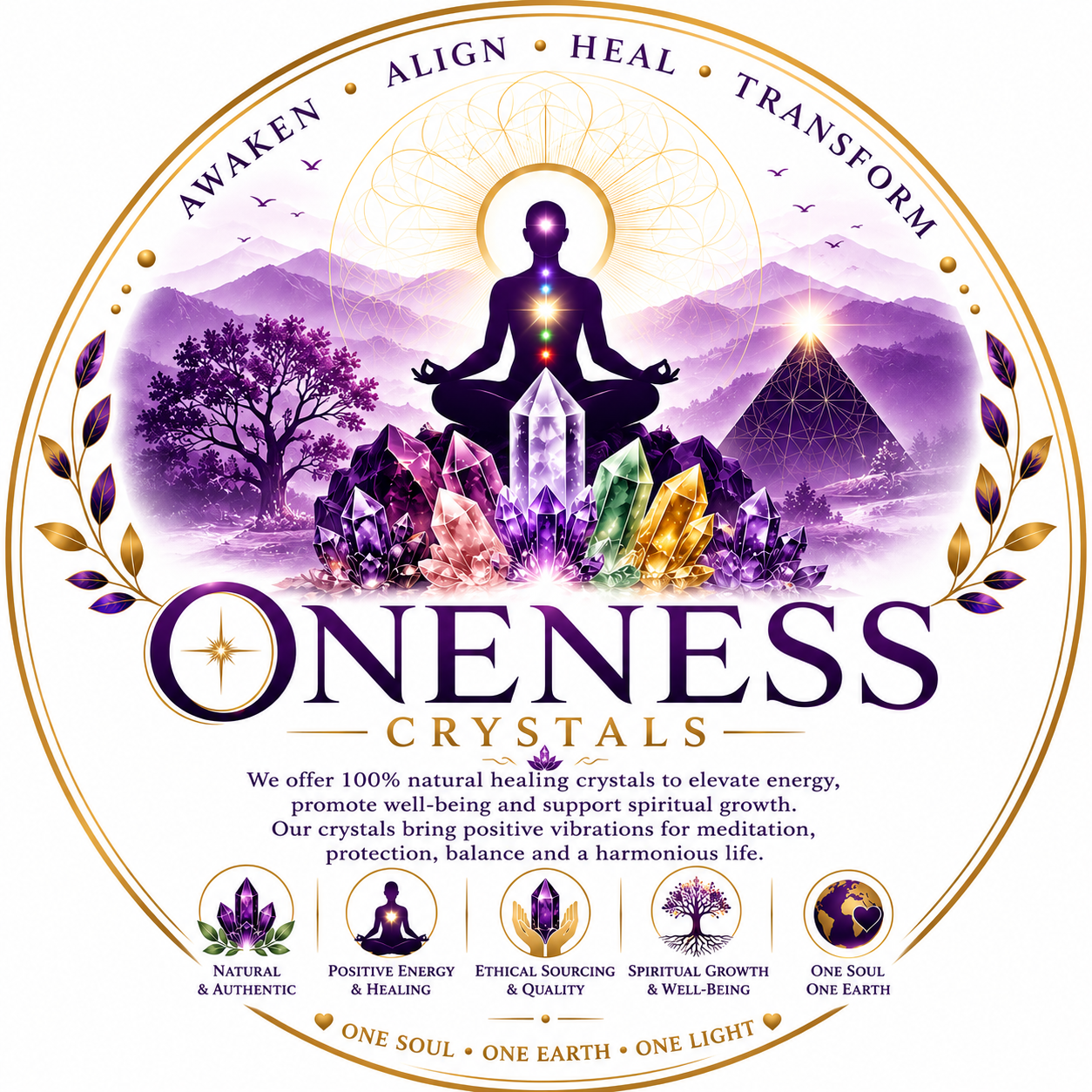 Oneness Crystals Logo